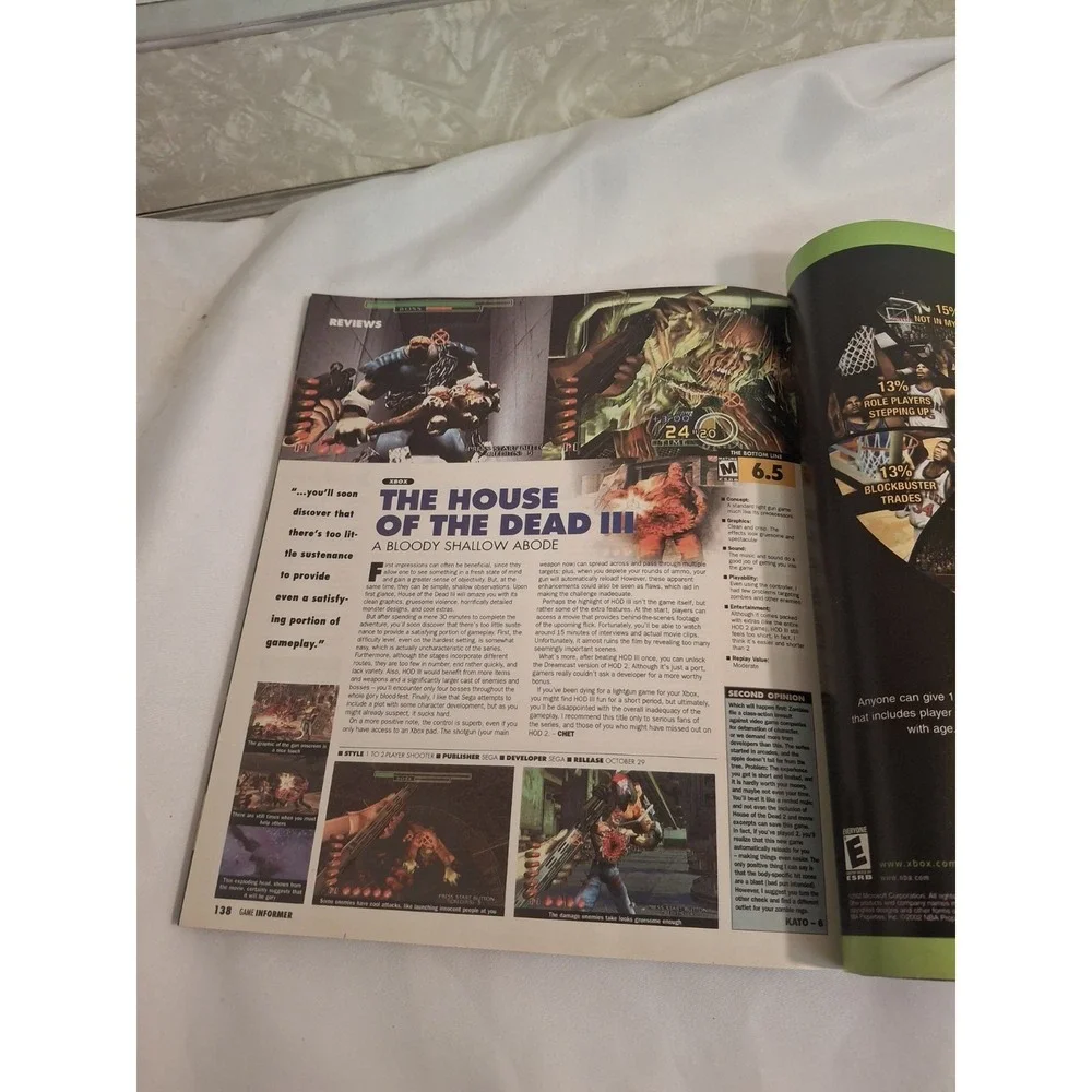 Game Informer Nov 2002 Issue 115 Starcraft Ghost Resident Evil Zero Ad Vice City